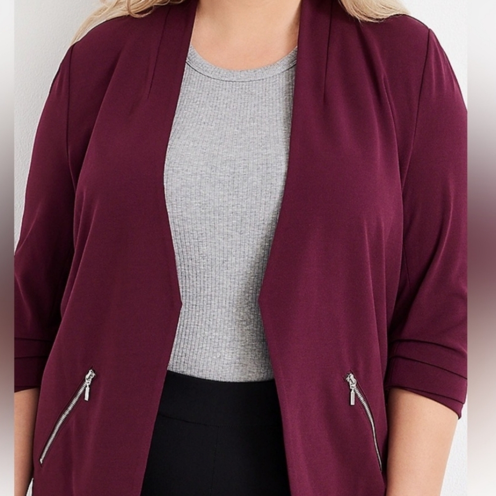 NWT Maurices Plus Size Open Blazer